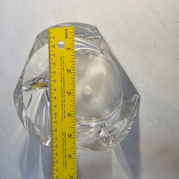 RARE STUNNING Mid Century Modern MOSER SIgned Crystal Ashtray 1950s Art Deco - Picture 9 of 10